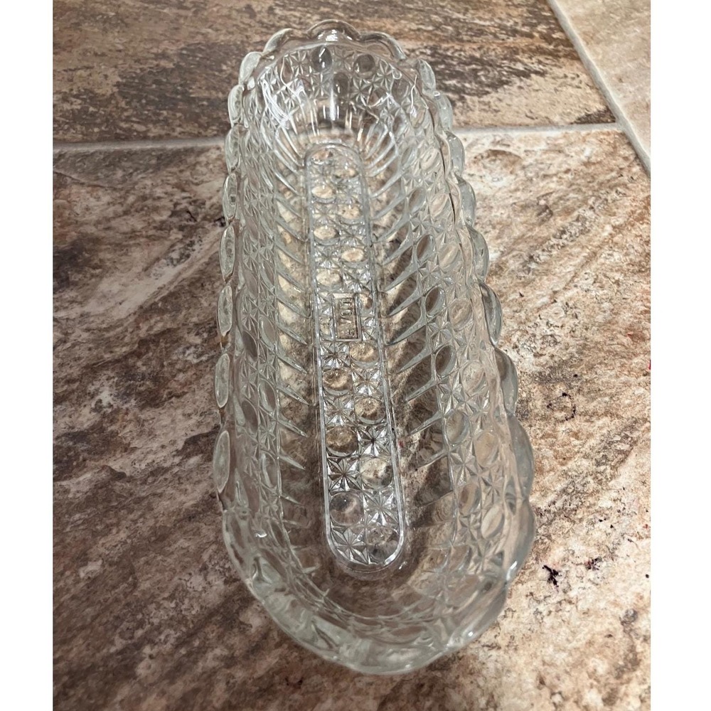 Avon Vintage Clear Pressed Glass Celery Dish Scalloped Oval Relish Tray 9.5 Inch